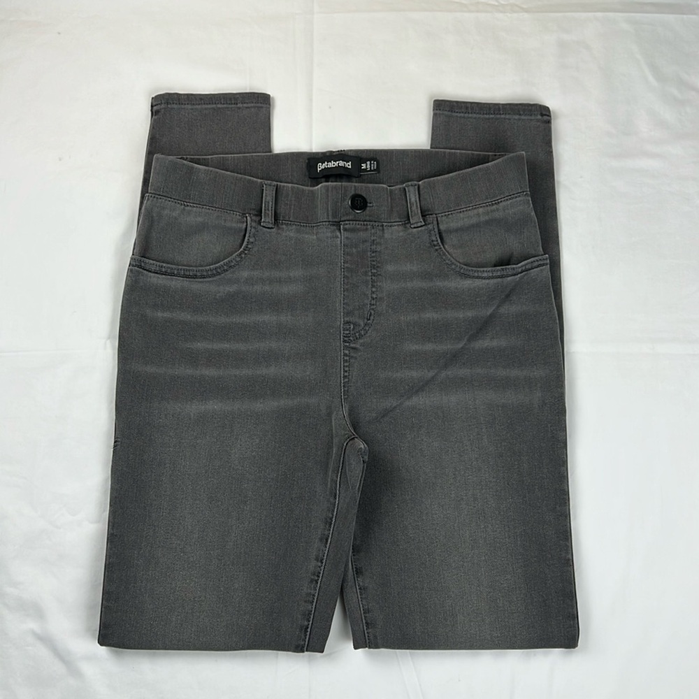 Betabrand Women’s Medium Long Pull-on Stretchy Pockets Skinny Jean
